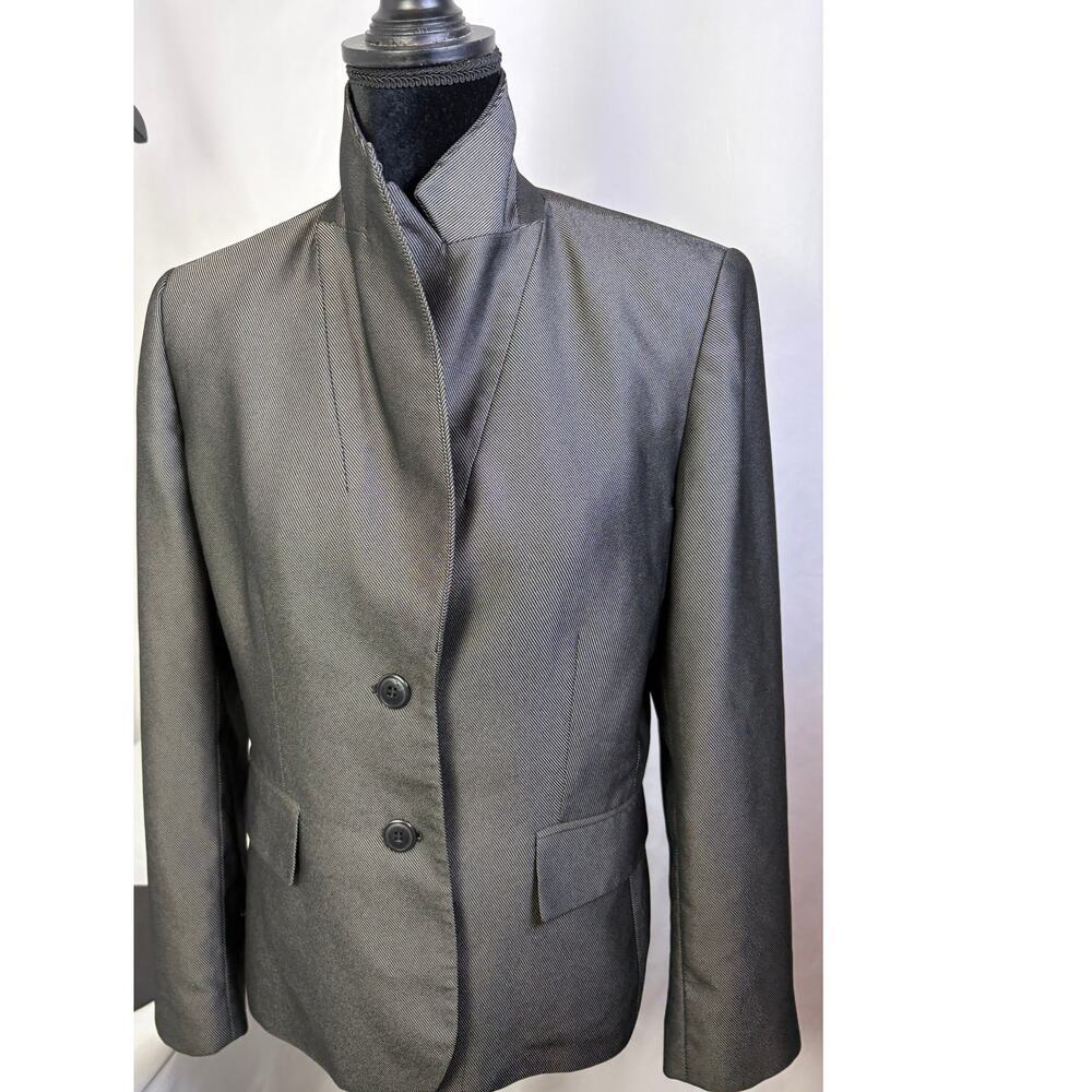Kasper Women’s Size 12 Charcoal Gray Tailored Blazer Career Jacket - Picture 3 of 14